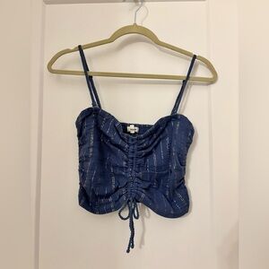 AERIE Ruched Front Crop Top
